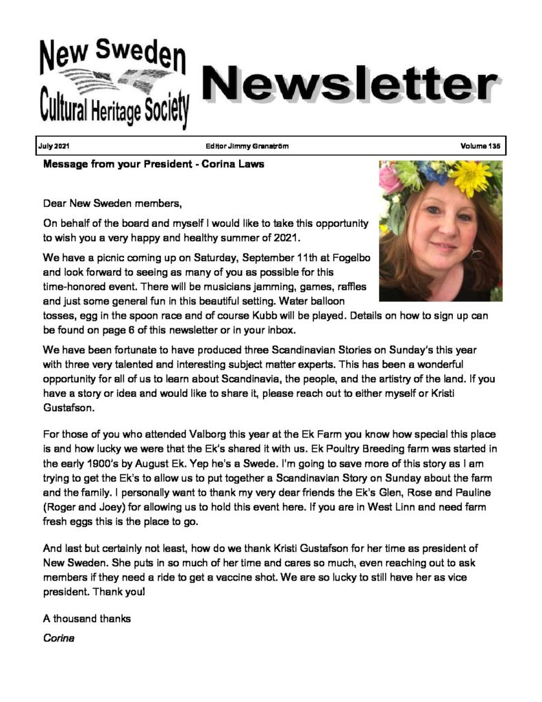 Newsletter July 2021