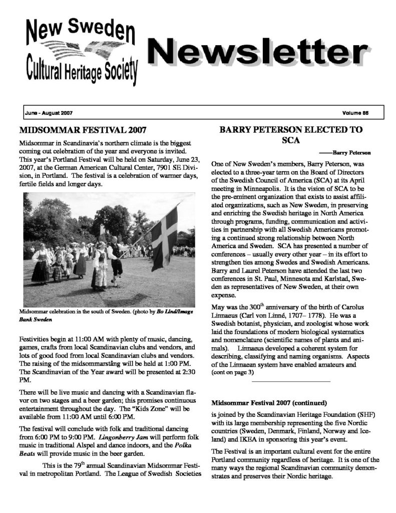 Newsletter June 2007