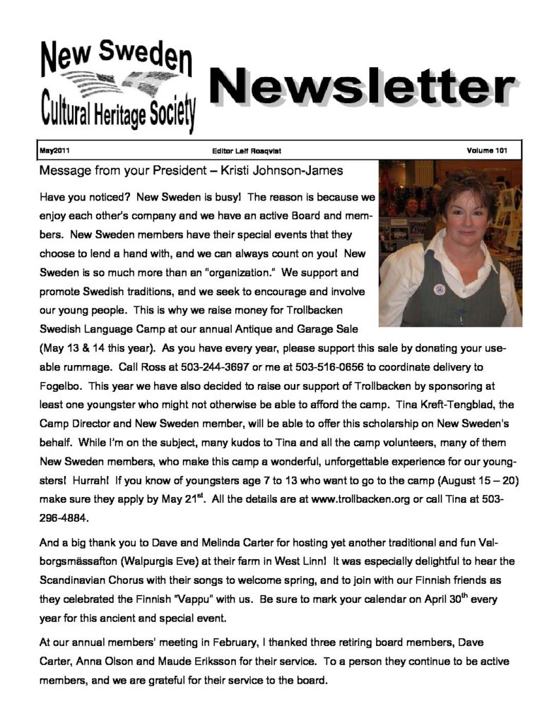 Newsletter May 2011